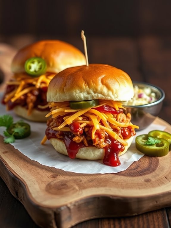 spicy bbq chicken sliders