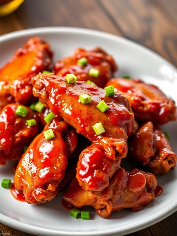 spicy bbq chicken wings