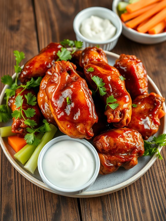 spicy bbq chicken wings