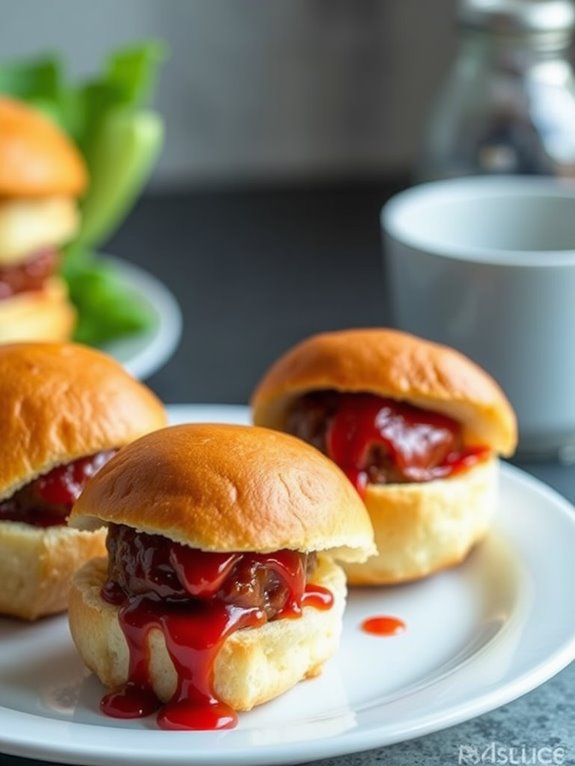 spicy bbq meatball sliders