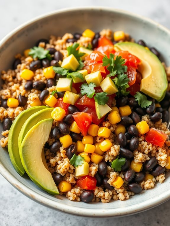 spicy black bean bowl