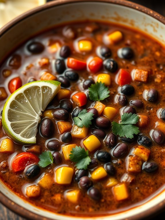 spicy black bean soup