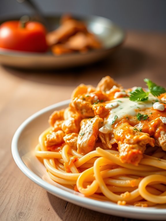 spicy buffalo chicken pasta