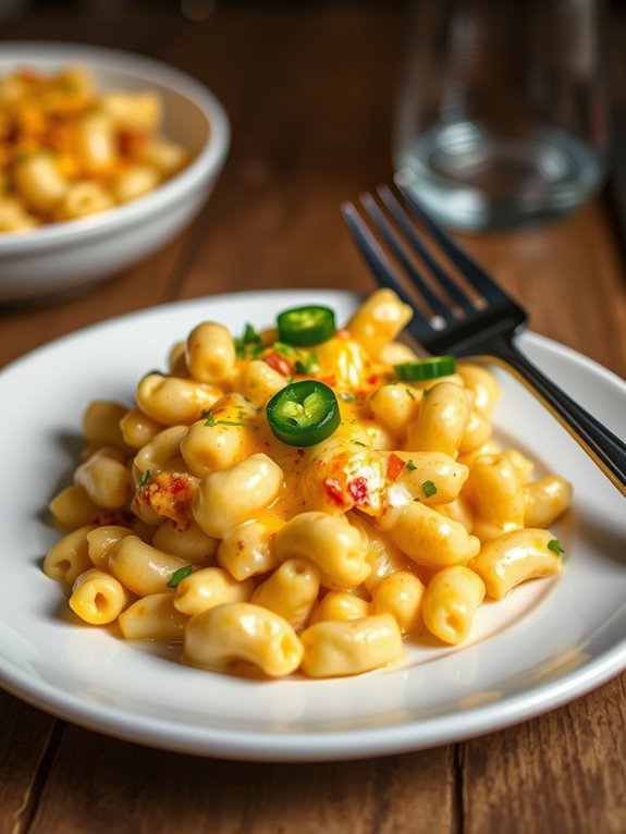 spicy cheese mac dish