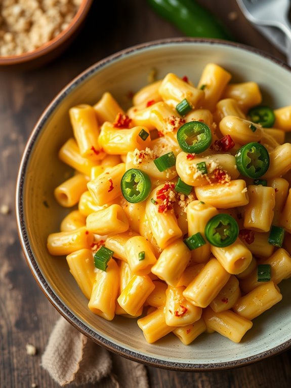 spicy cheesy pasta dish