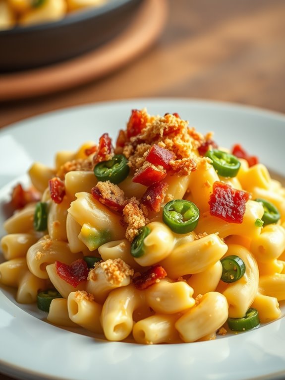 spicy cheesy pasta dish