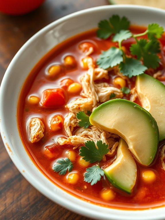 spicy chicken broth soup