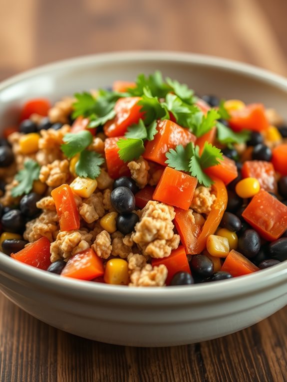 spicy chicken pepper bowl