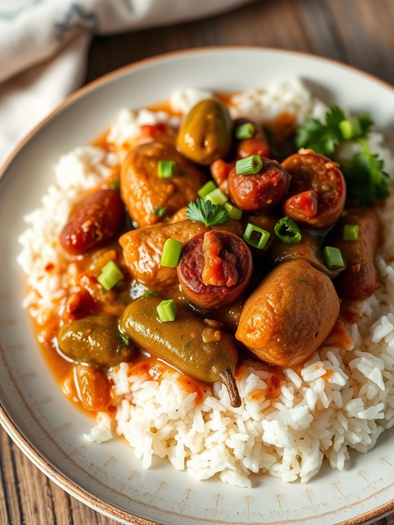 spicy chicken sausage stew