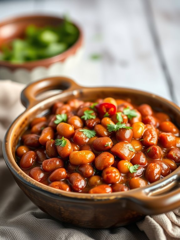 spicy chipotle flavored baked beans