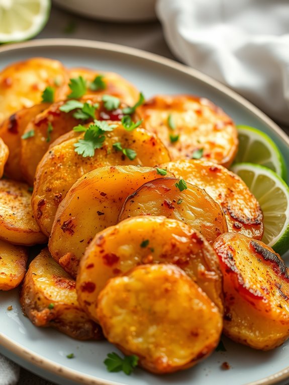 spicy chipotle smashed potatoes