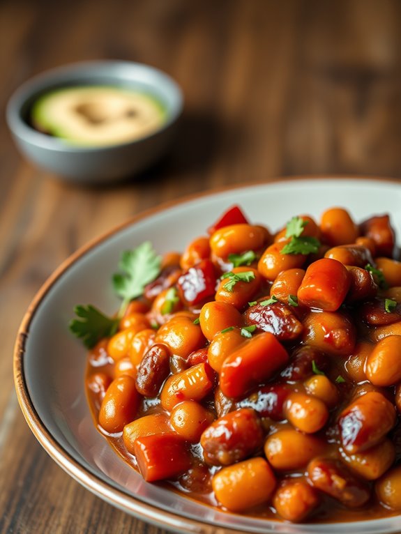 spicy chorizo baked beans