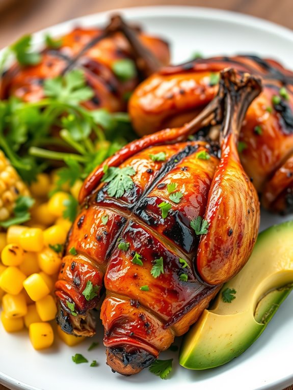 spicy citrus flavored quail dish