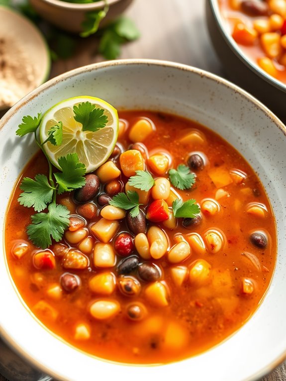 spicy five bean soup recipe