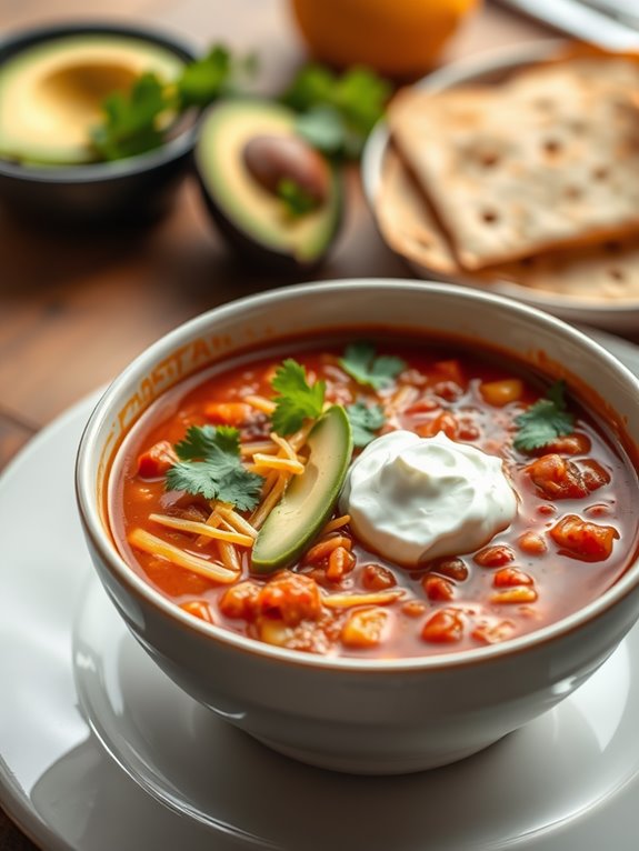 spicy flavorful taco soup