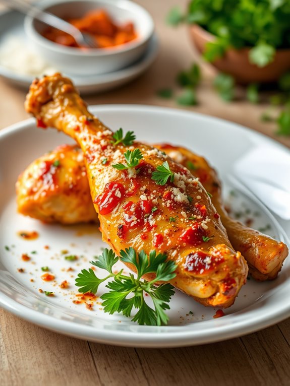 spicy garlic parmesan drumsticks