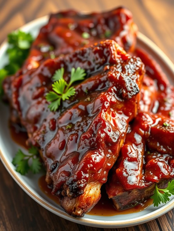 spicy glazed apple cider ribs