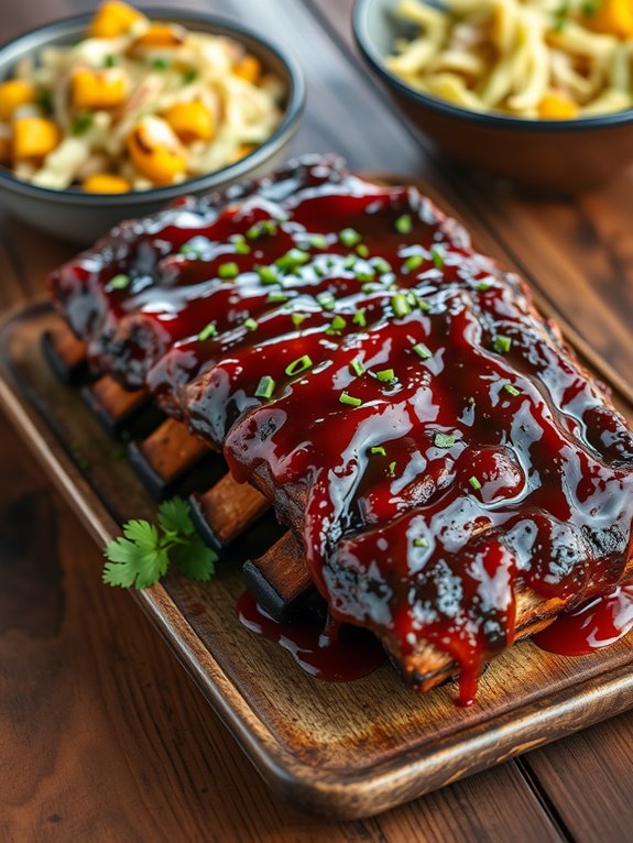 spicy glazed pork ribs