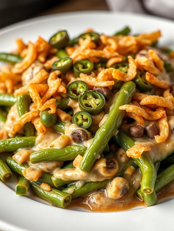 spicy green bean casserole