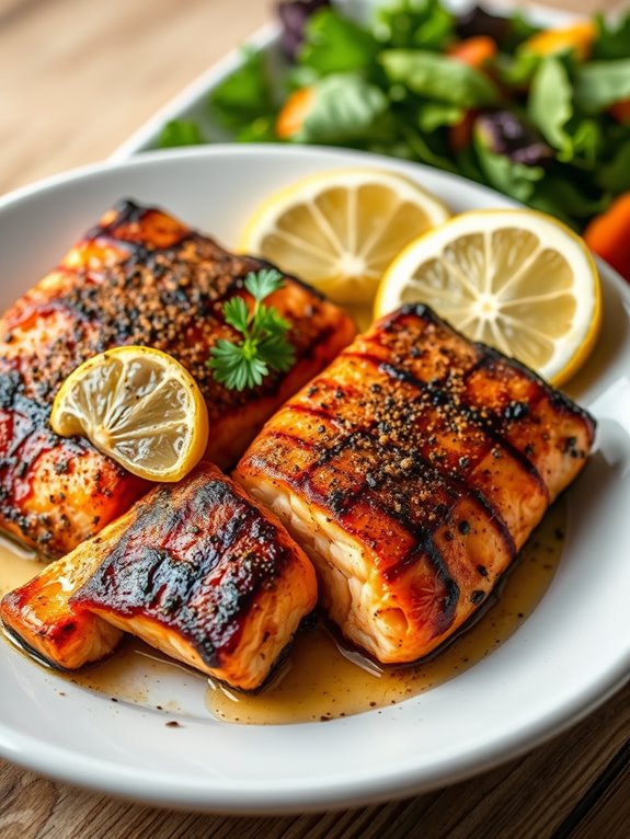 spicy grilled salmon dish