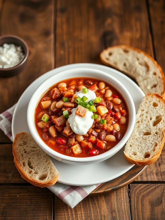 spicy ham and bean chili