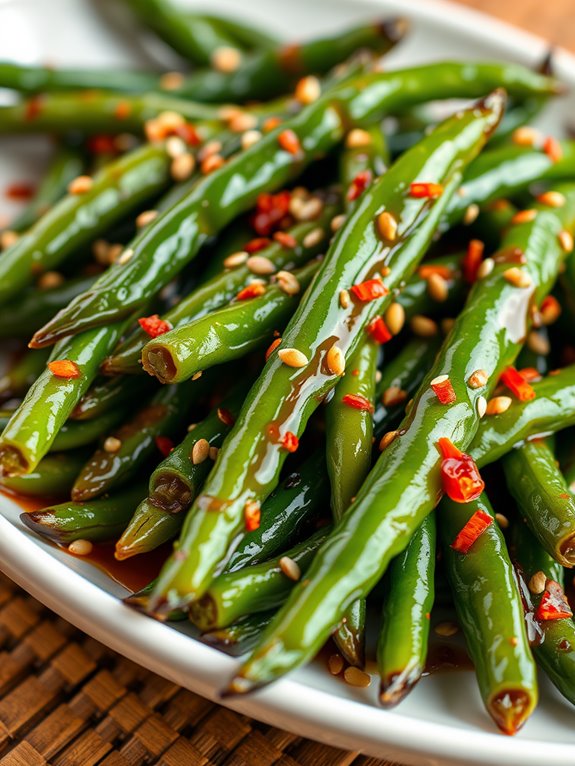 spicy honey glazed vegetables