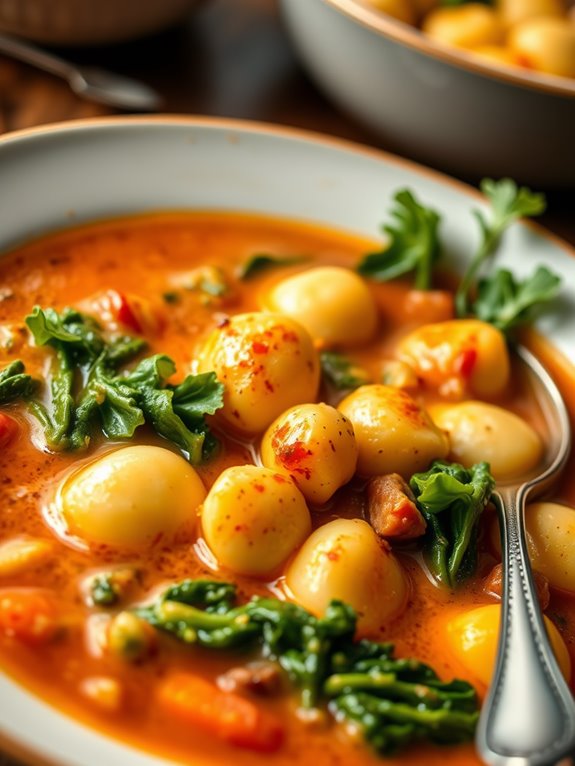 spicy italian gnocchi soup