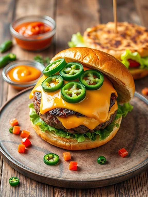 spicy jalape o burger delight