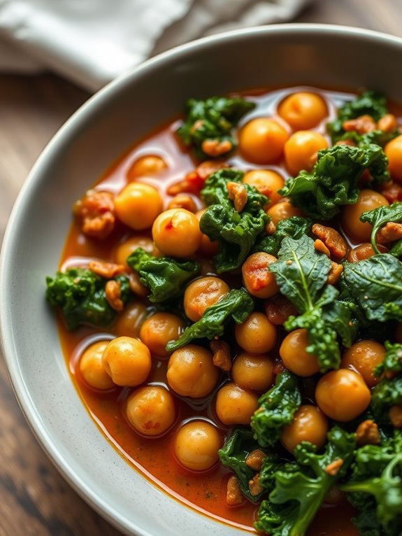 spicy kale chickpea stew