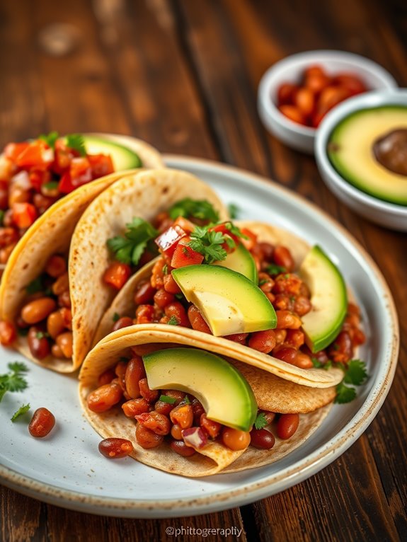 spicy kidney bean tacos