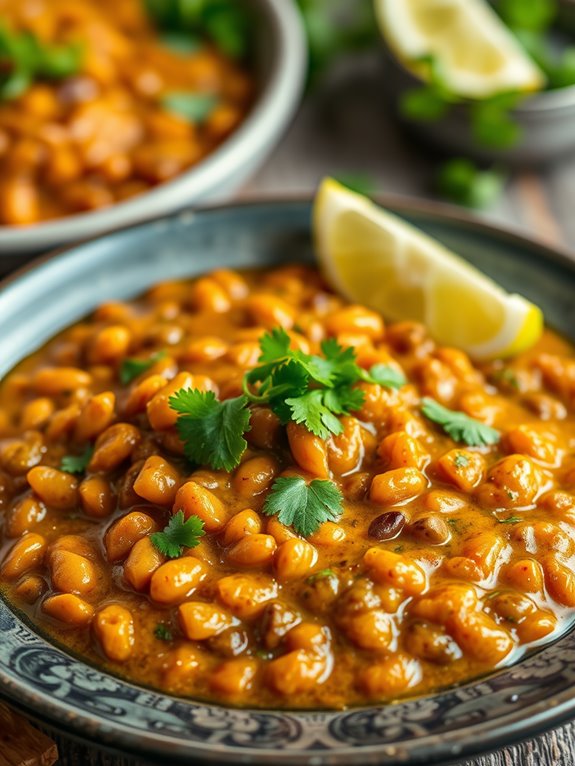 spicy lentil curry dish