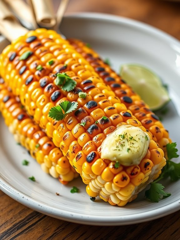 spicy lime butter corn