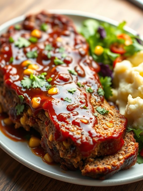 spicy meatloaf with corn