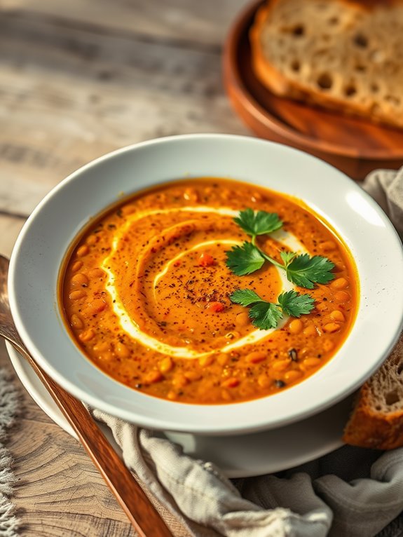 spicy nutritious lentil soup