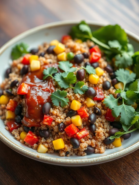 spicy quinoa black bean salad