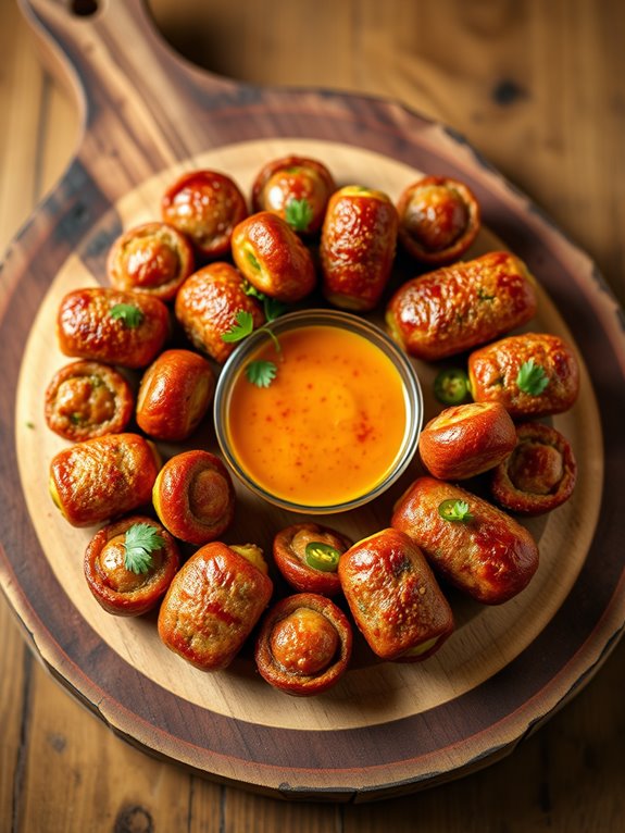 spicy sausage cheddar bites