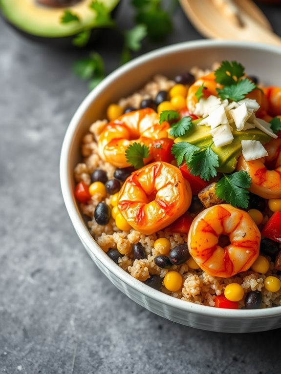 spicy seafood rice bowl