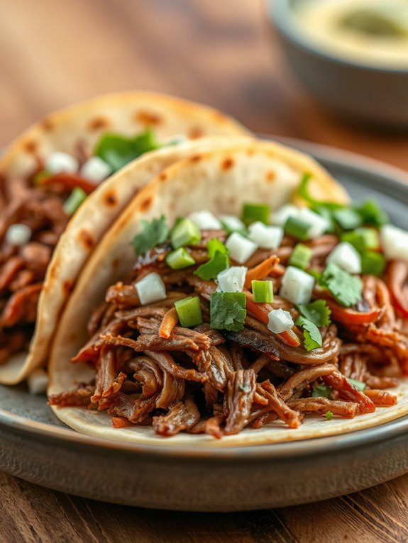 spicy smoked brisket tacos