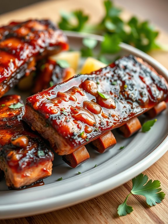 spicy smoked garlic ribs