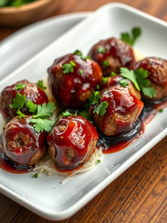 spicy sweet meatball appetizer