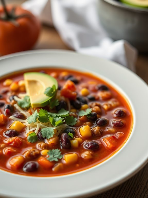 spicy tomato taco soup