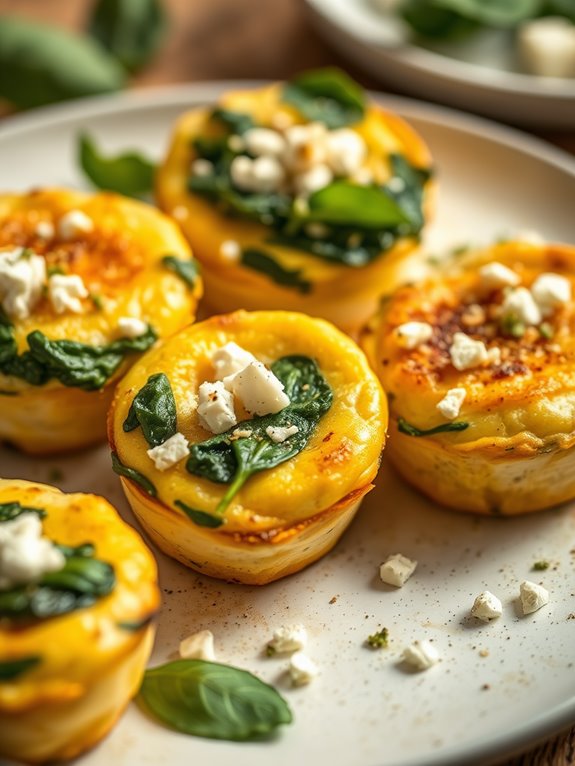 spinach and feta egg bites