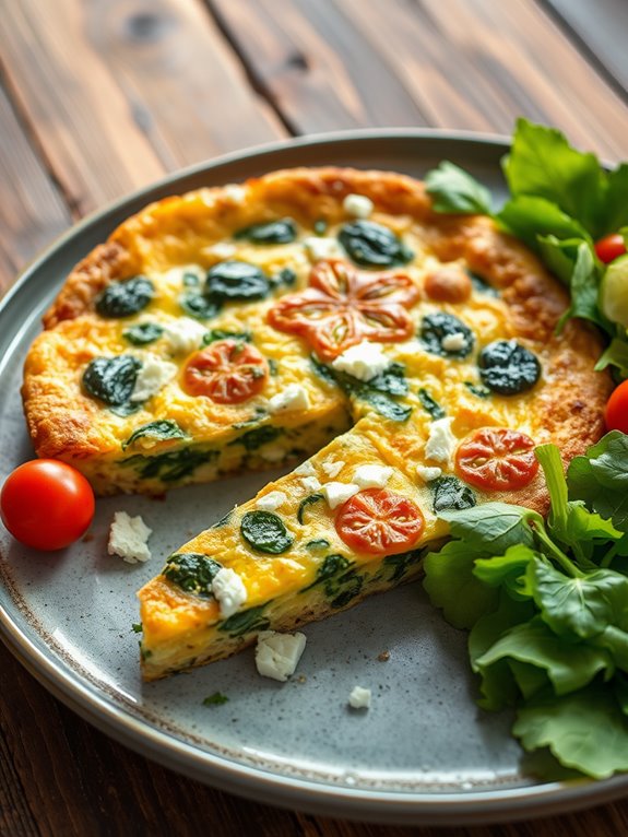 spinach and feta frittata