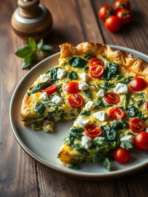 spinach and feta frittata