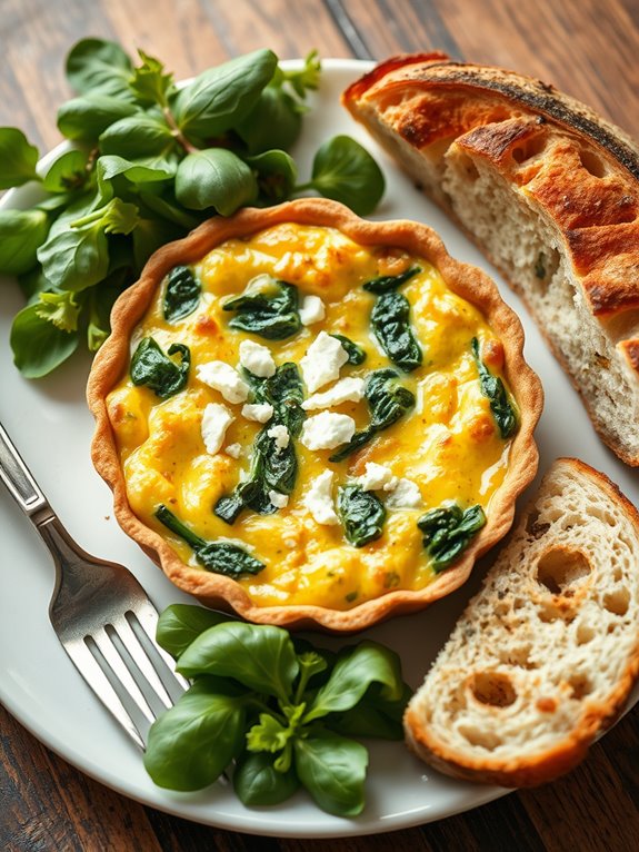 spinach and feta quiche