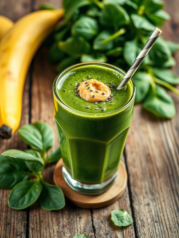 spinach peanut butter smoothie