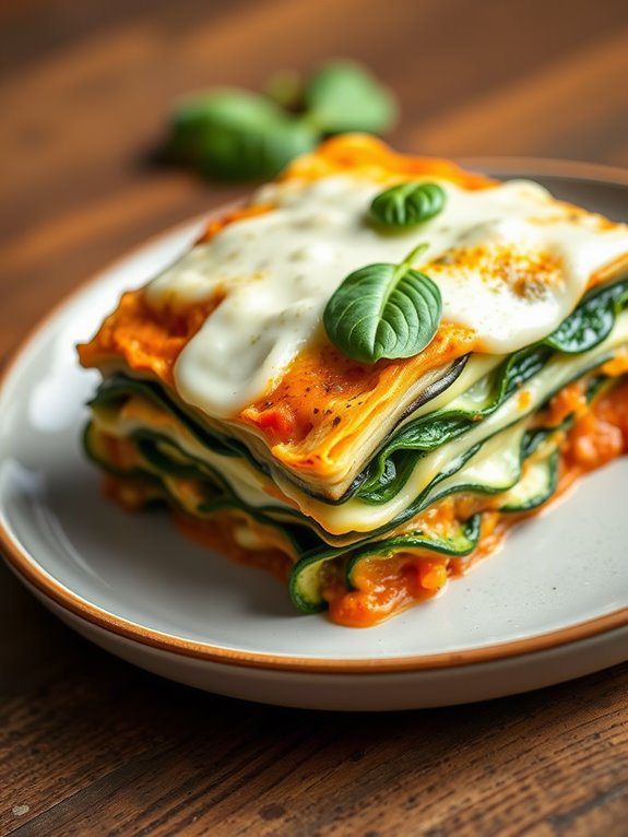 spinach ricotta zucchini lasagna