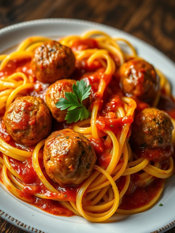 squash served with meatballs