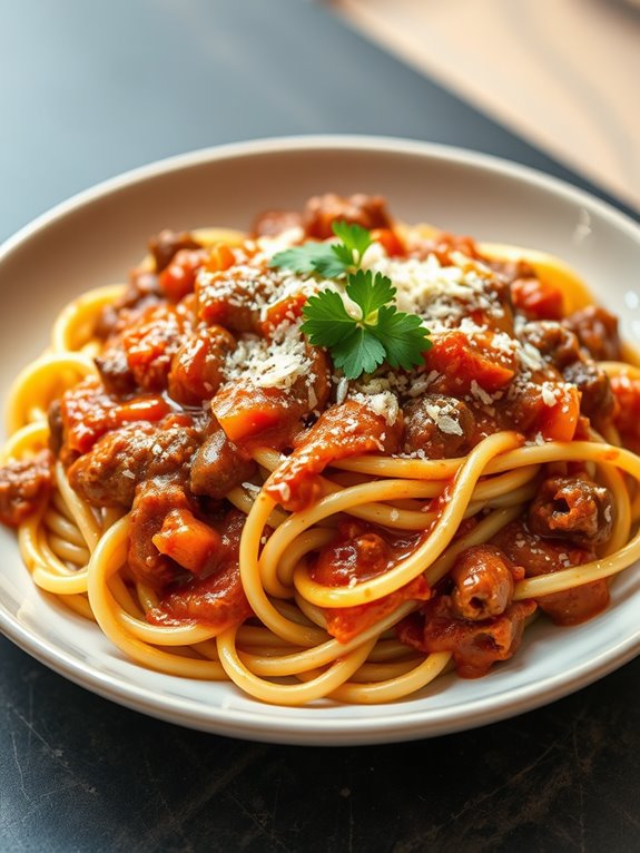 squirrel ragu pasta dish