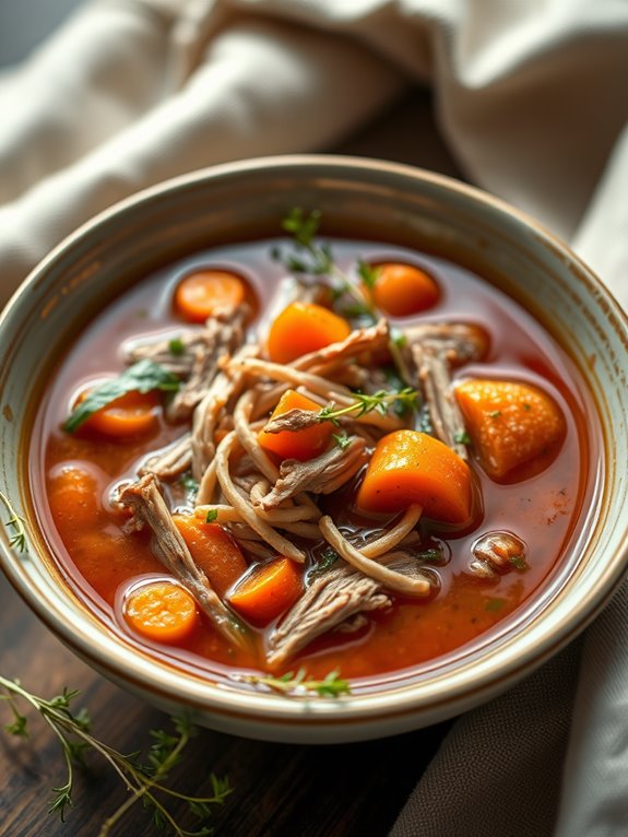 squirrel soup with herbs